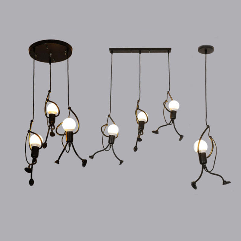 Hanglamp Figuur Metaal Zwart Wit LED E27 Woonkamer Eetkamer Slaapkamer Modern Design Plafondverlichting | Sulvida