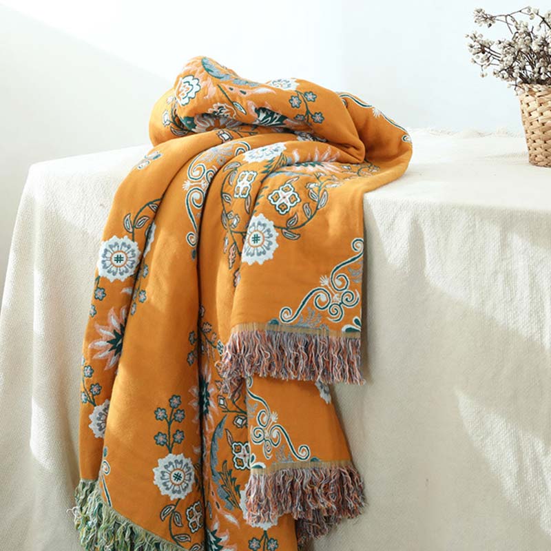 Omkeerbare Quilt met Bloemenpatroon Lichtgewicht Ademend Dekbed Dubbelzijdig Multifunctioneel 150x200 tot 230x250cm voor Alle Seizoenen | Sulvida