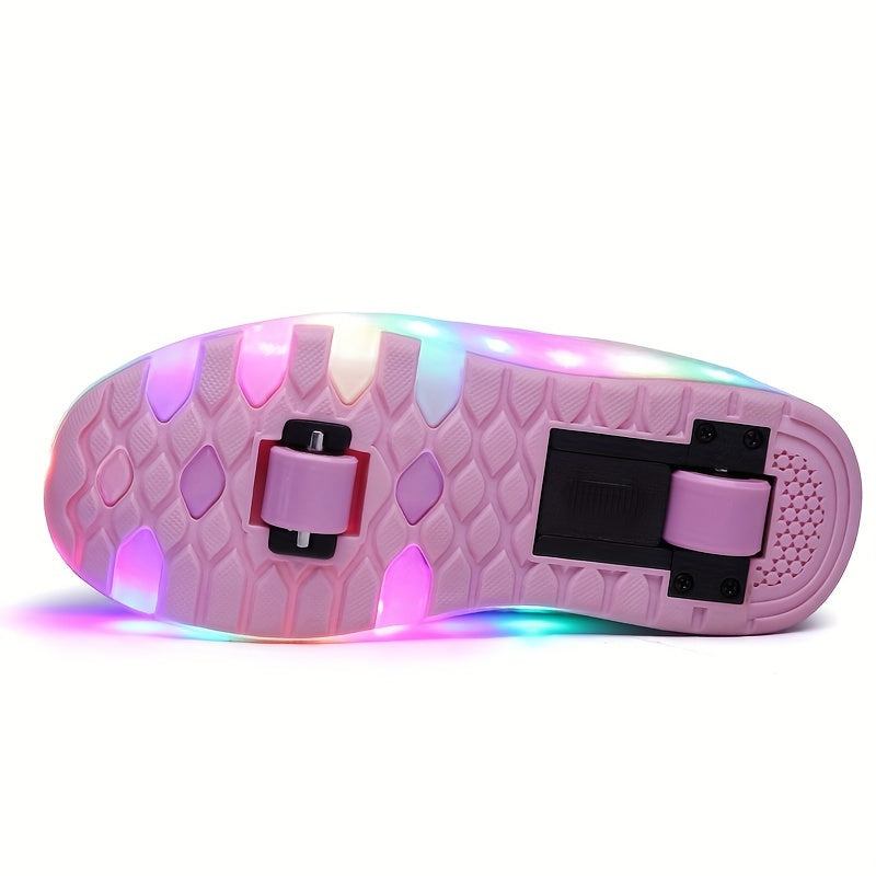 Rollerskates voor Kinderen met LED-Verlichting & Afneembare Wielen | Comfortabele Sneakers voor Actieve Beweging | Sulvida