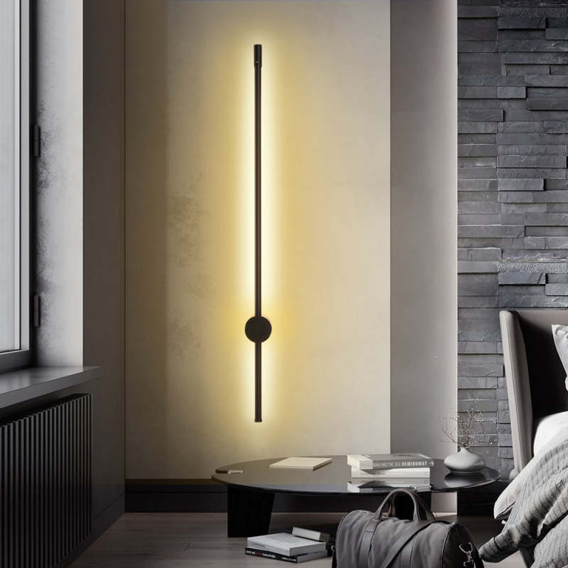LED Wandlamp Minimalistische Leeslamp Metaal Zwart Goud Slaapkamer Woonkamer Modern Design Sfeerverlichting | Sulvida