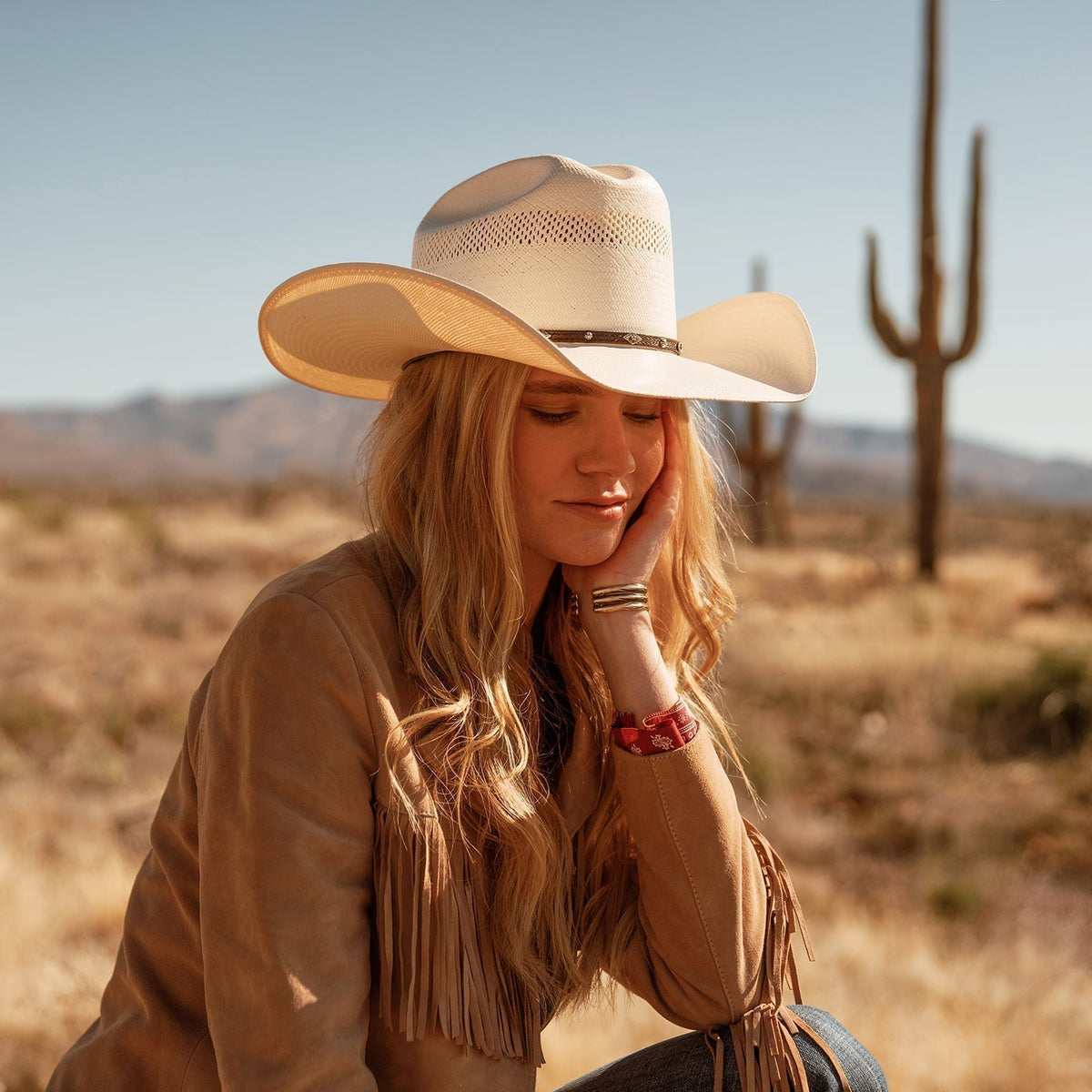 Strohoed Cowboy Ventilerend Cattleman Crown Naturel Instelbaar Klassieke Western Unisex Zomerhoed Outdoor | Sulvida