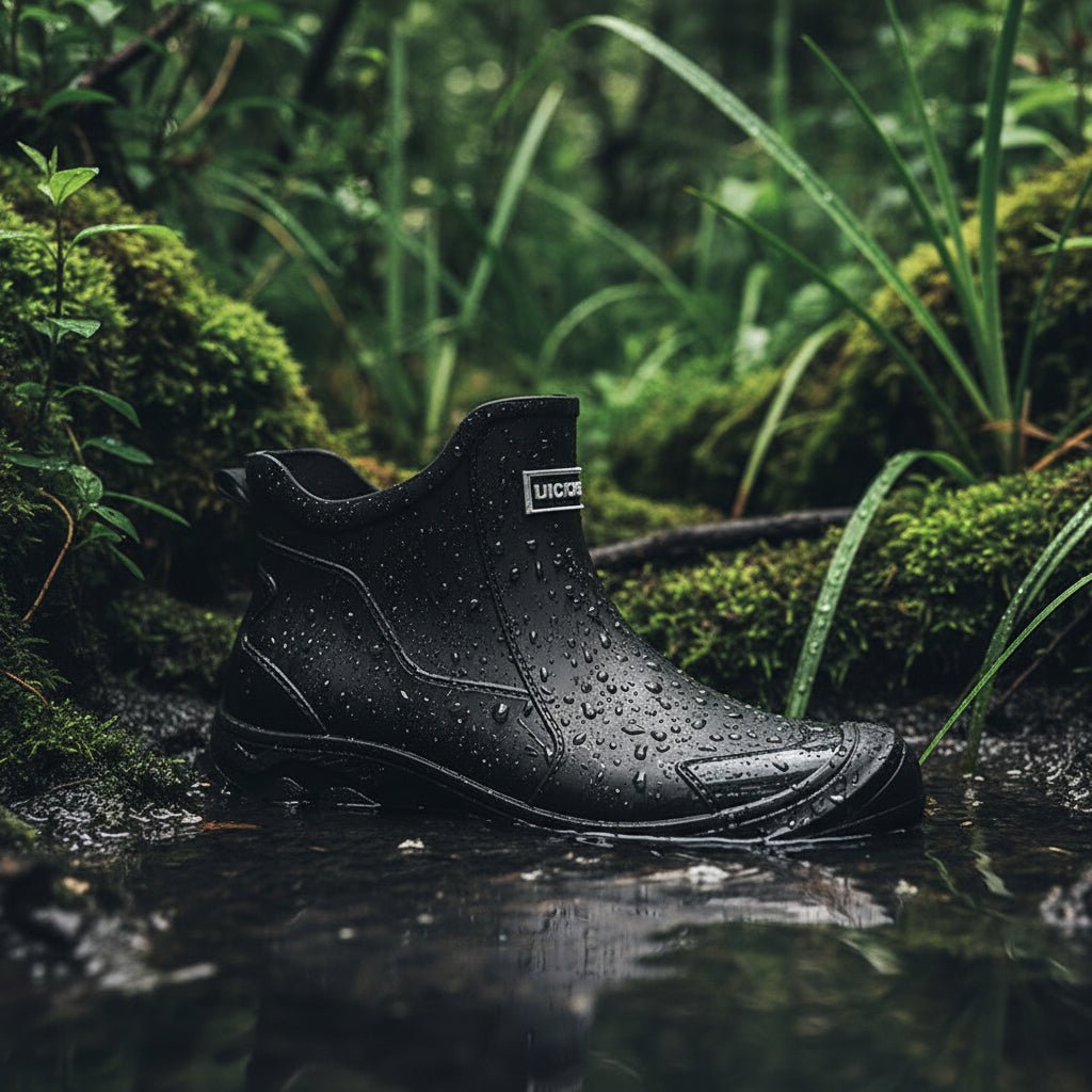 Bottes en caoutchouc d’extérieur imperméables et antidérapantes en PVC - bottes de pluie unisexes pour le jardin, la randonnée, le travail et la pêche | Sulvida