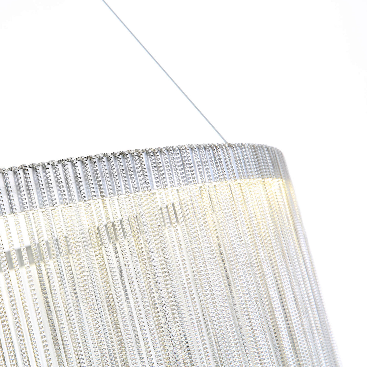 Ronde hanglamp aluminium LED zilver modern design woonkamer eetkamer slaapkamer keuken instelbare lichtkleur | Sulvida