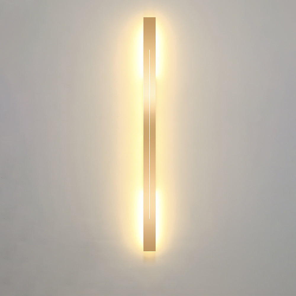LED Wandlamp Modern Lineair Design Zwart Goud Acryl Metaal Slaapkamer Woonkamer Dimbaar 60-200cm Elegant | Sulvida