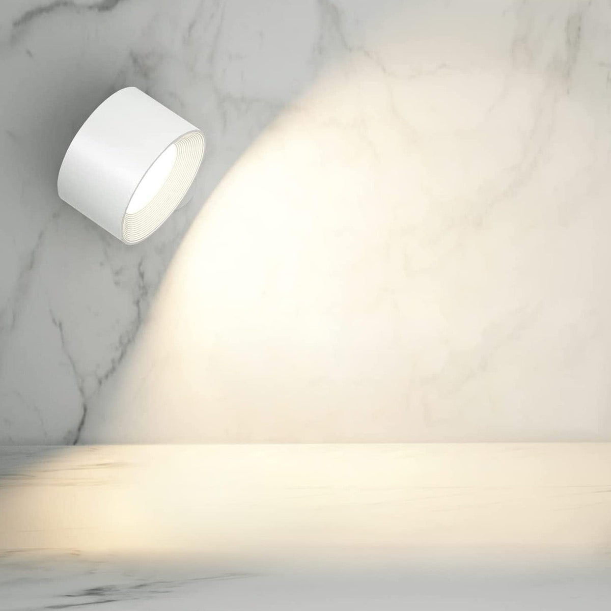 Draadloze Wandlamp Oplaadbaar 360° Draaibaar Dimbaar met Magnetische Bevestiging Modern Design Sfeerlicht | Sulvida