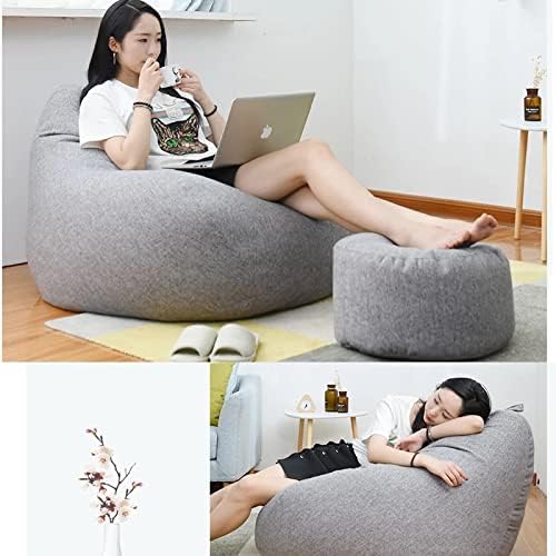 Zitzakhoes linnen ergonomisch design loungehoezen zonder vulling polyester afneembaar wasbaar relaxen | Sulvida