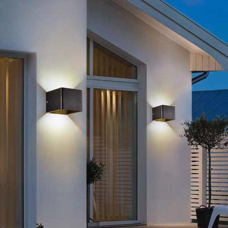 Verstelbare Vierkante Buitenwandlamp LED Zwart Wit Grijs Waterdicht IP65 Modern Design Tuin Veranda Gevel | Sulvida