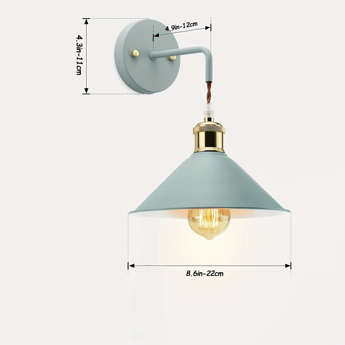 Industriële metalen wandlamp in olie-gewreven afwerking voor slaapkamer woonkamer hal sfeervol modern | Sulvida