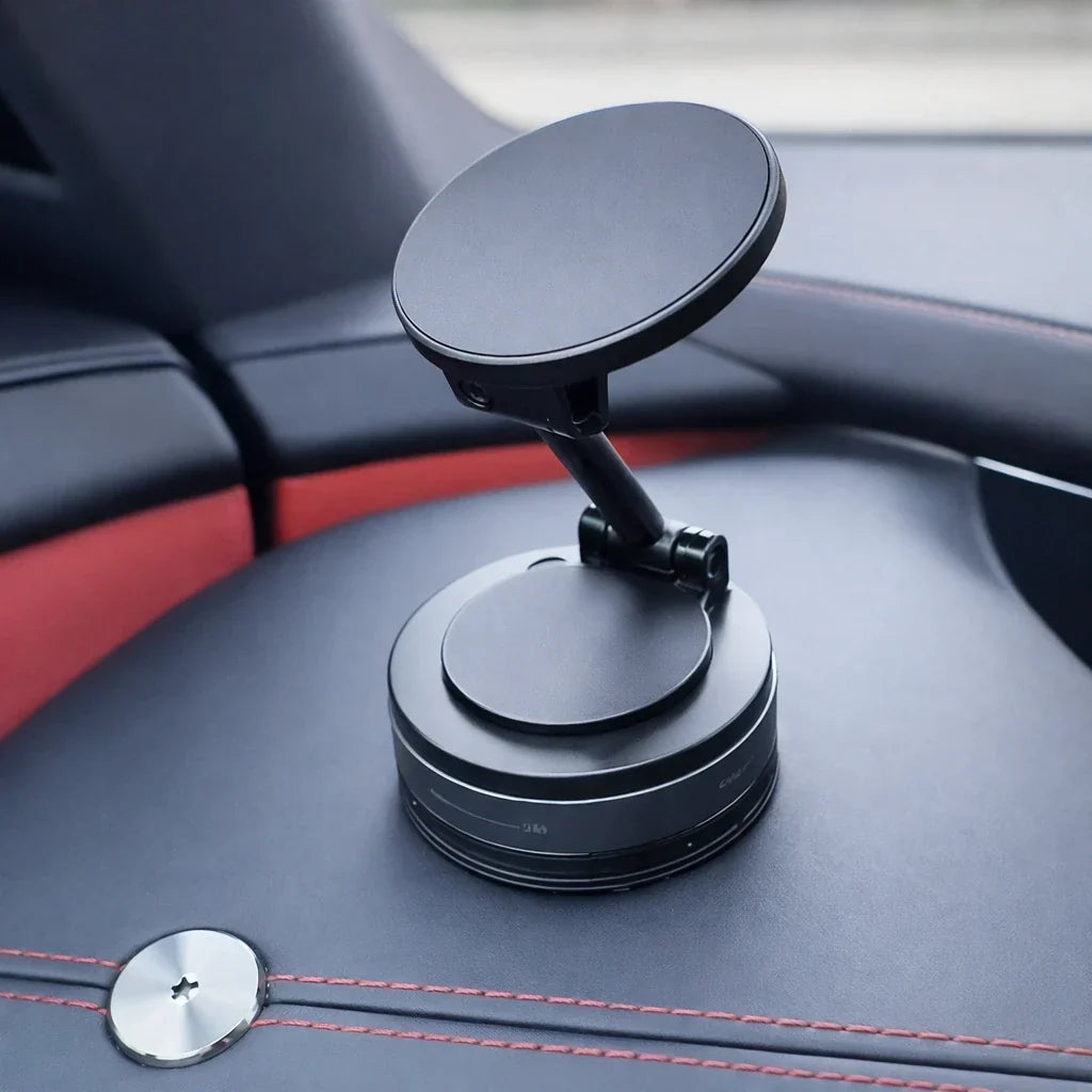 Magnetische Telefoonhouder met Vacuümzuigvoet — Sterke Grip en Vrije Beweging voor Veilig Handsfree Autogebruik | Sulvida