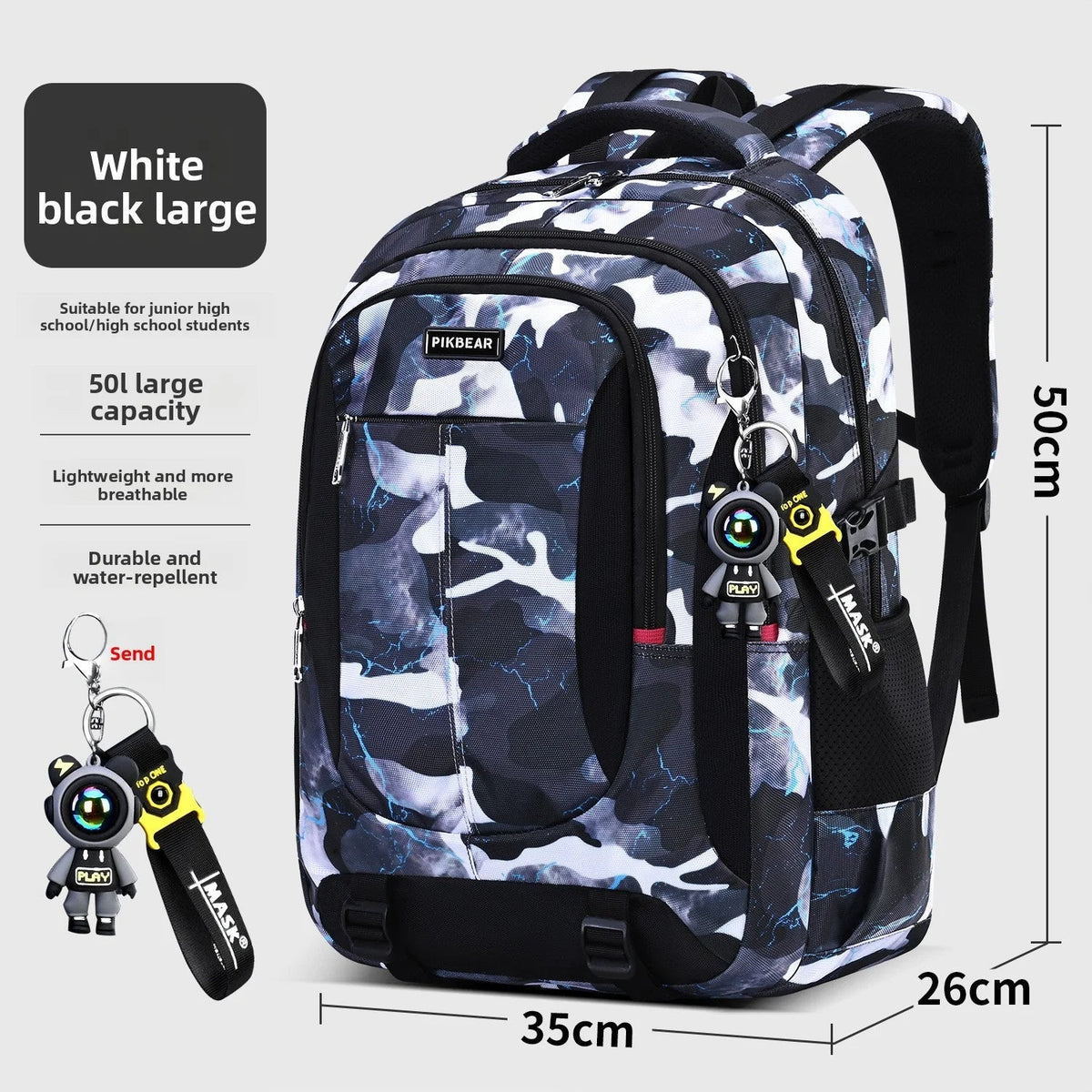 Sac à dos scolaire avec bretelles réglables et compartiment pour ordinateur portable – sac à dos ergonomique qui préserve le dos pour l’école | Sulvida
