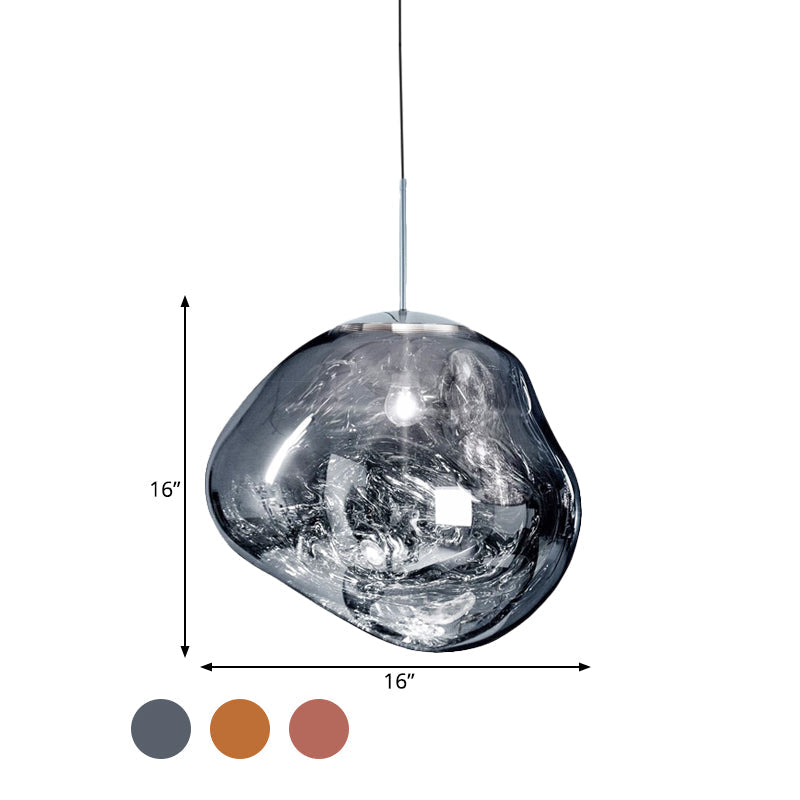 Glazen Hanglamp Metaal Eetkamer Verlichting Modern Design Woonkamer Plafondlamp Drie Kleuren Dimbaar Sfeerverlichting | Sulvida