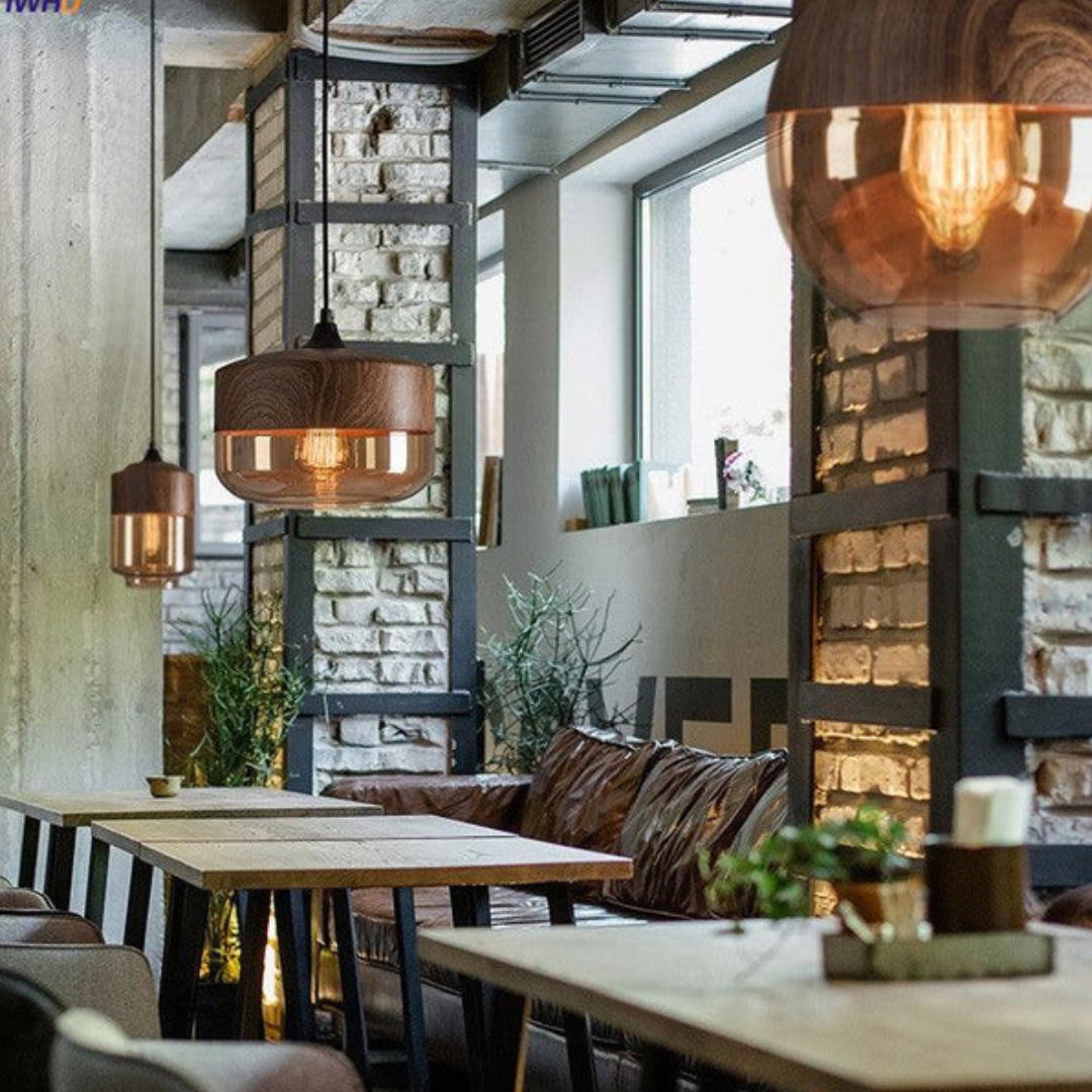 Scandinavische Hanglamp met Glazen Kap en Houtlook Armatuur – Dimbare Verlichting voor Eetkamer Woonkamer Slaapkamer – Verstelbare Hoogte en Warme Lichtverspreiding – Tijdloos Design | Sulvida