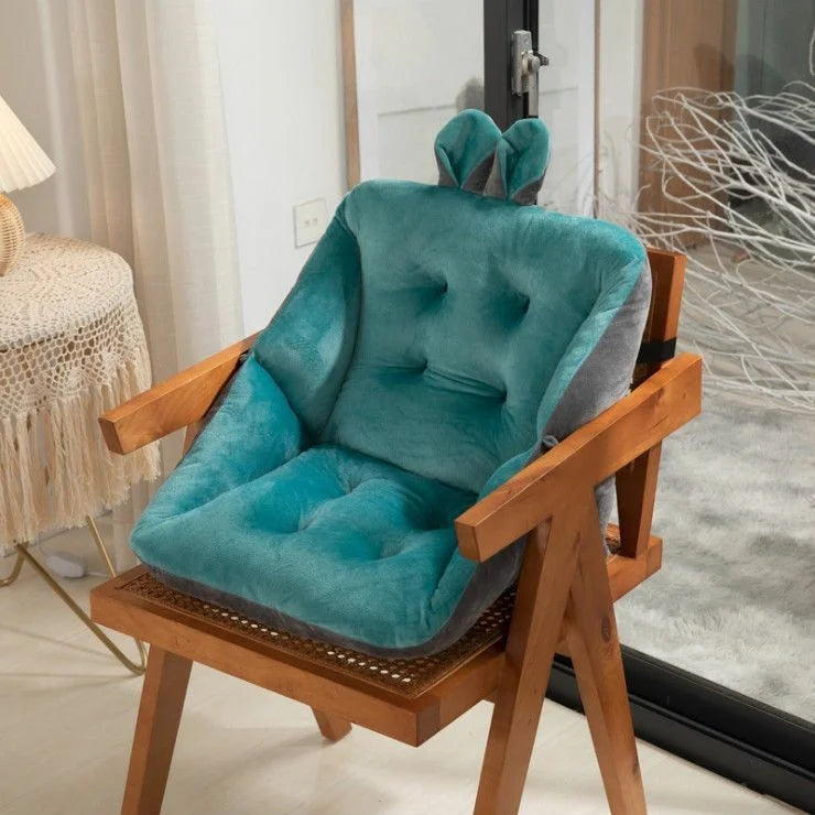 Coussin d’assise ergonomique avec dossier pour soutenir le coccyx et le bas du dos, 45x45 cm, confort au bureau | Sulvida