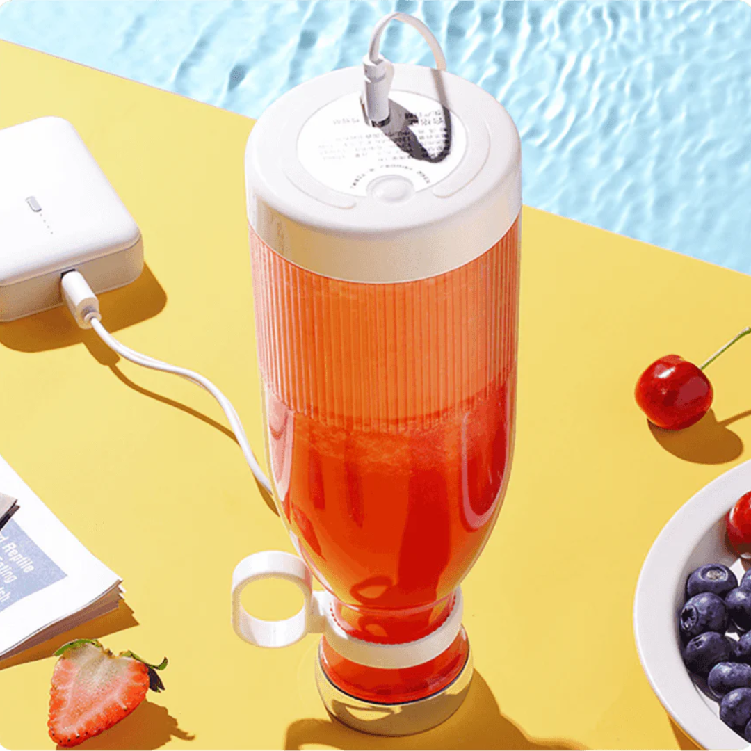 Draagbare smoothie blender oplaadbaar met drinkfles fruit mixer reis keuken shake sportdrank USB power | Sulvida