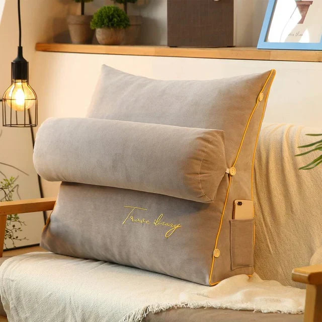 Wigvormig Rugsteunkussen Ergonomisch Leeskussen Bank Bed Steun Orthopedisch Neksteun Relaxkussen Zitsteun | Sulvida