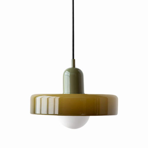 Glazen hanglamp verstelbare kabel ronde pendellamp eettafel woonkamer verlichting modern design sfeervolle ruimte | Sulvida