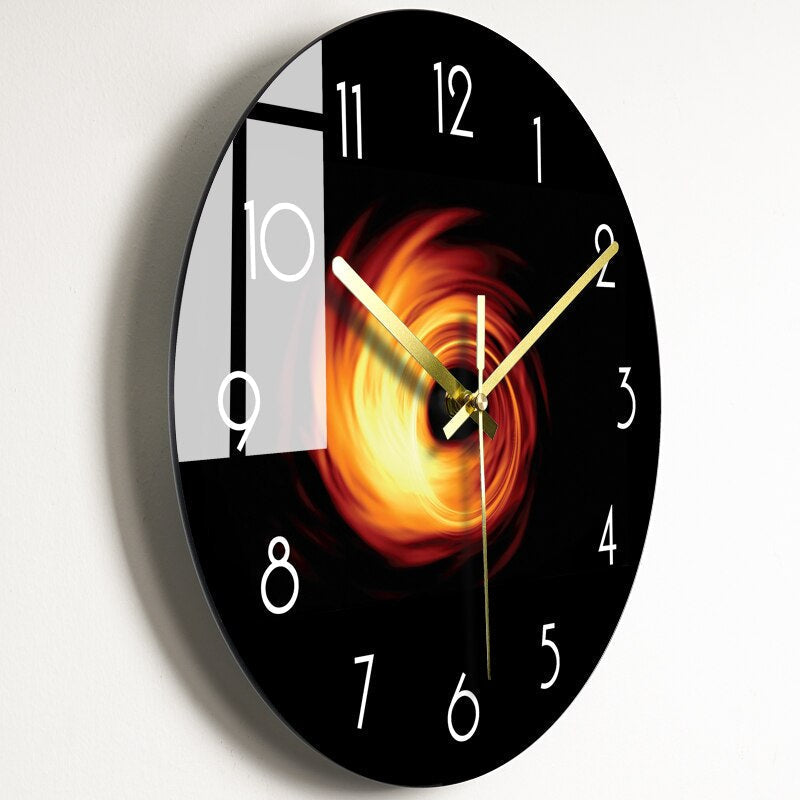 Glazen Wandklok Modern Artistiek Design 30 of 35 cm Woonkamer Slaapkamer Hal Keuken Decoratief Tijdloos | Sulvida