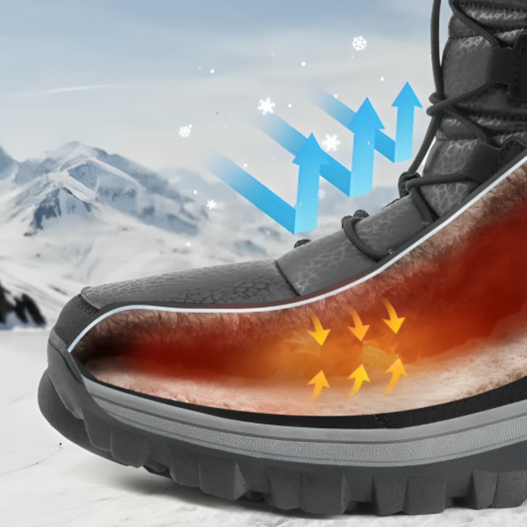 Dames Winterlaarzen Waterdicht Gevoerd Plateauzool Klittenband Warme Snowboots Antislip Comfort Dik Outdoor | Sulvida