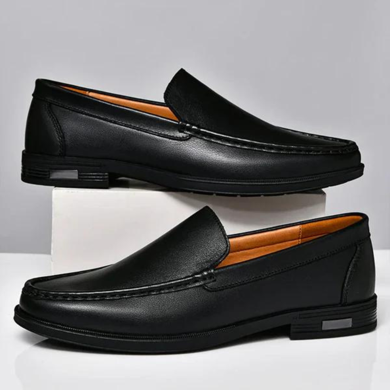 Lederen loafers heren premium comfortabel klassiek zwart bruin grijs blauw business formeel casual schoeisel | Sulvida
