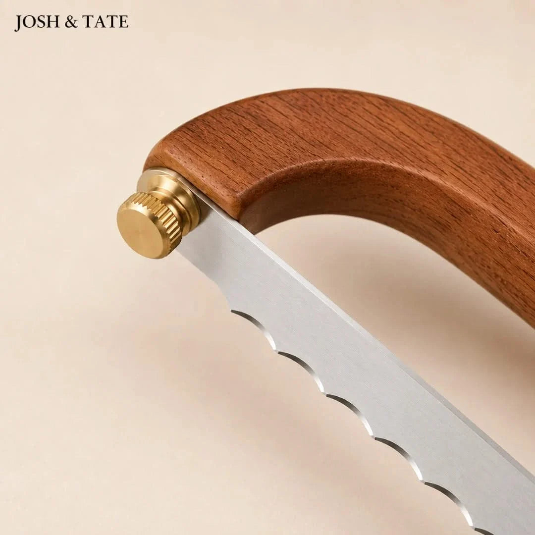 Artisan Bow Bread Knife Broodmes Verstelbaar Zaagblad Roestvrij Staal Professionele Broodsnijder Keuken | Sulvida