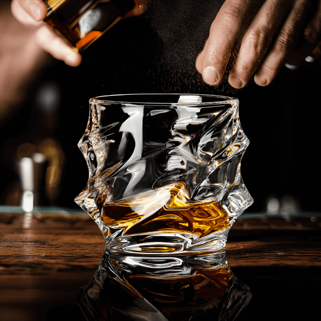 Japans Kristallen Whiskyglas met Geribbelde Structuur voor Optimale Grip Smaakbeleving en Stijlvol Serveren | Sulvida