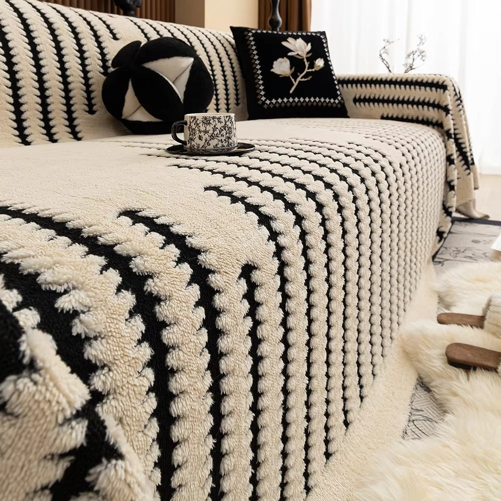 Gevoerde bankhoes met getuft patroon voor warmte en bescherming zitmeubel vintage interieur stijlvol | Sulvida