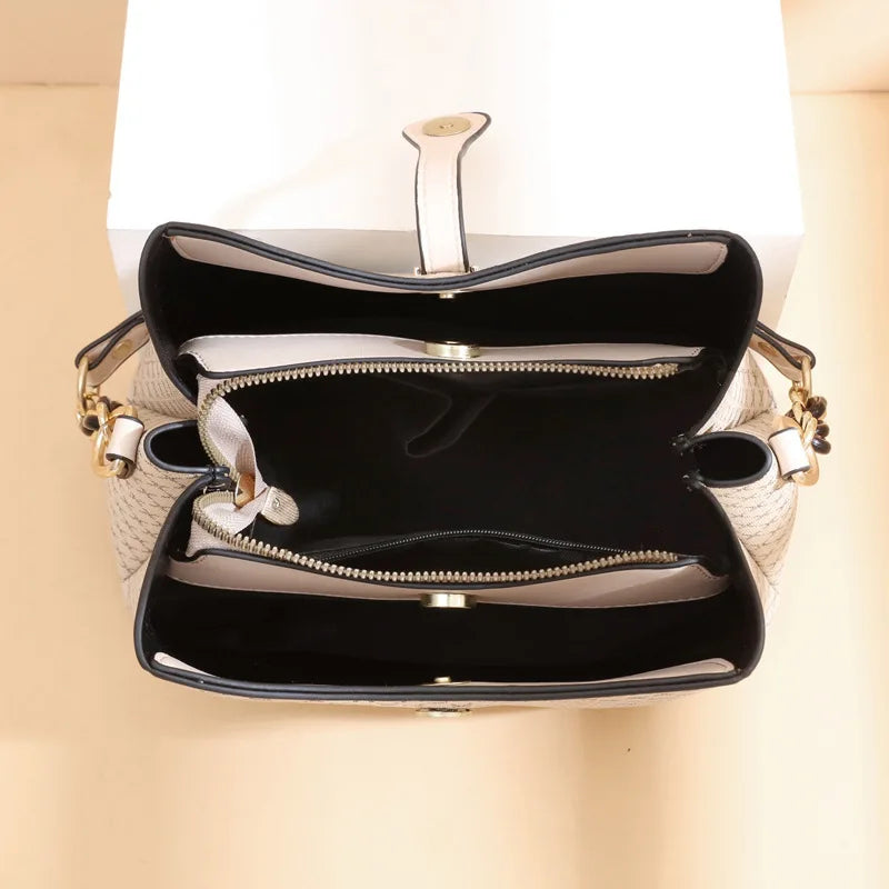 Schoudertas Dames Vintage Designstijl PU-Leer Beige Koffie Zwart Bruin Dagelijks Gebruik Mode Handtas | Sulvida