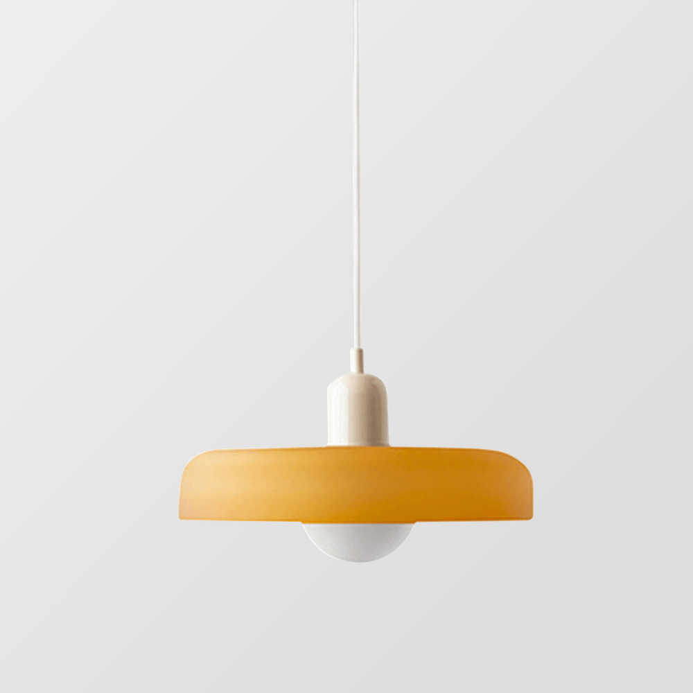 Glazen Hanglamp Rond Design Gekleurd Glas Ø25-35cm Groen Geel Wit Eettafel Woonkamer Eetkamer Decoratief | Sulvida