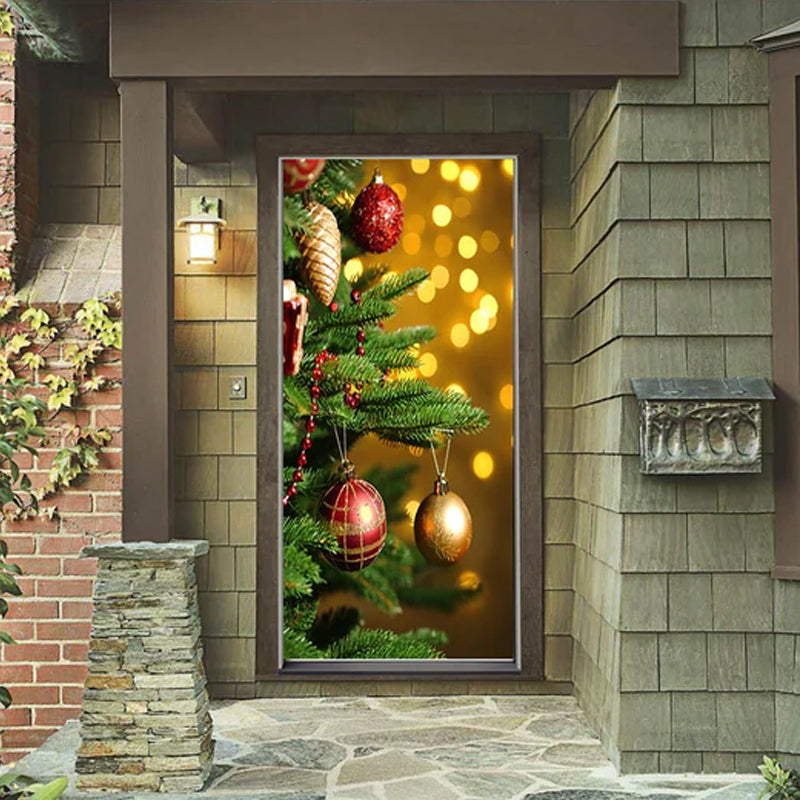 Deurkleed Kerstmotief 91x203cm Polyester Herbruikbaar Wasbaar Sfeervolle Entree Decoratie Feestdagen | Sulvida
