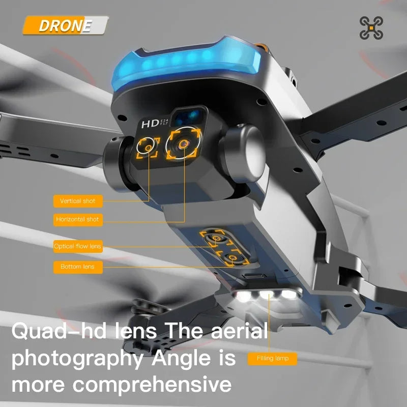 Opvouwbare Camera Drone 8K Dubbele Lens Luchtfotografie Video Stabilisatie 48 Min Vliegtijd Quadcopter | Sulvida