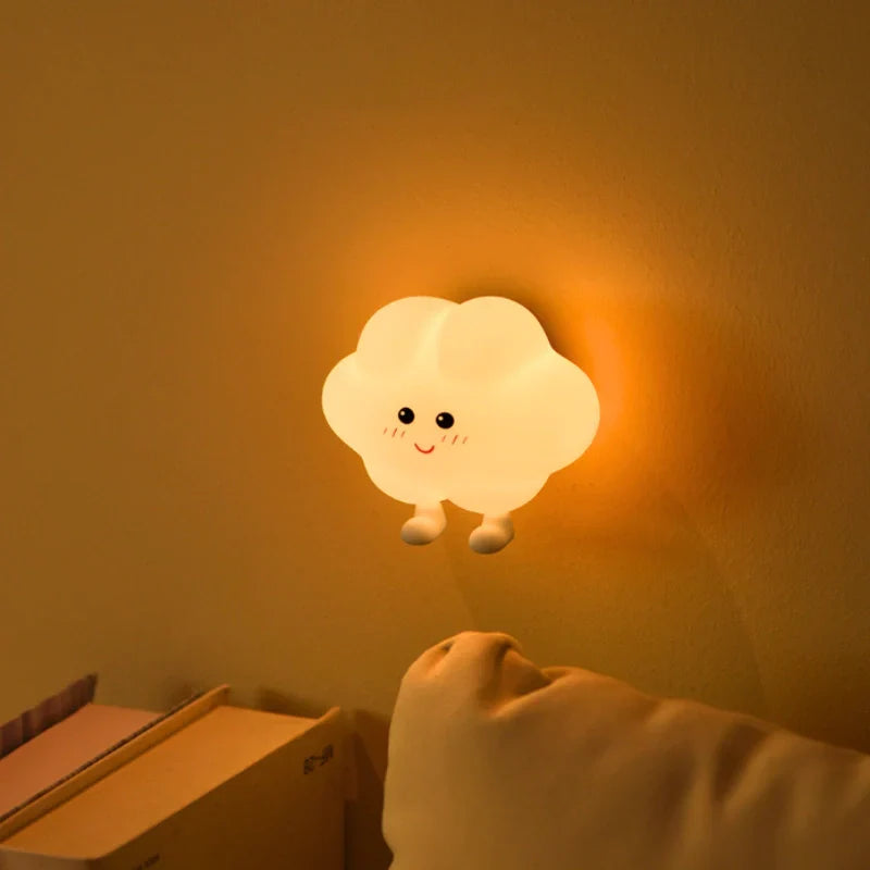 Kindernachtlampje Ster Maan Wolk Oplaadbaar LED Warm Wit Nachtverlichting Kinderen USB Veilig Nachtlamp | Sulvida