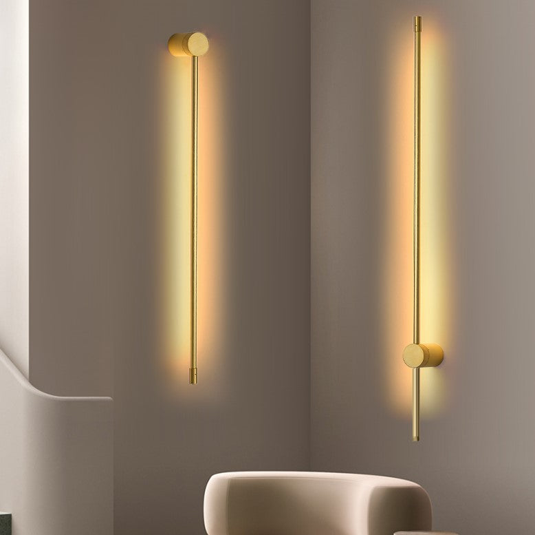 Wandlamp LED lineair 60 cm wit zwart dimbaar met afstandsbediening voor slaapkamer gang woonkamer modern design | Sulvida