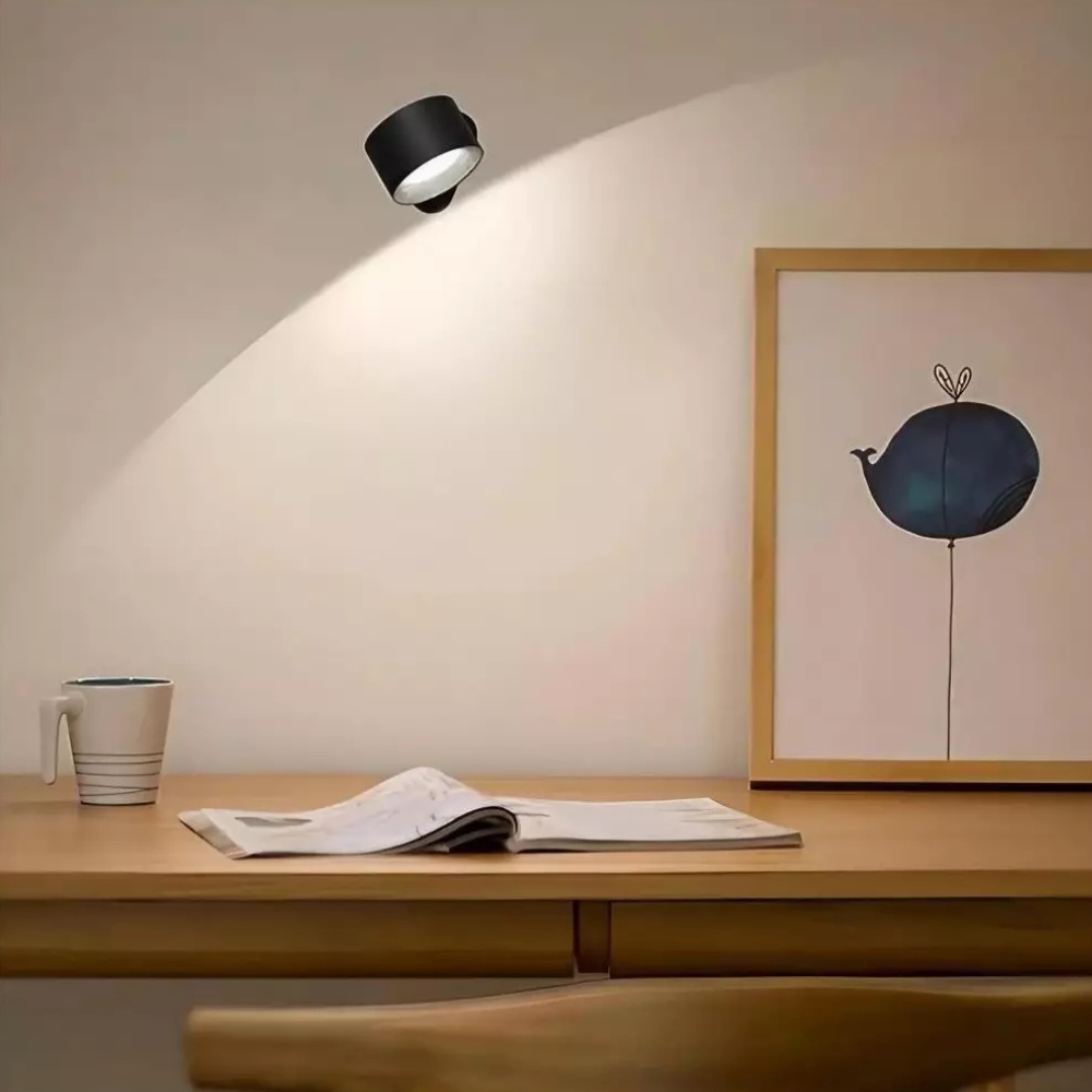 Draadloze LED Wandlamp Oplaadbaar met Afstandsbediening Magnetische Bevestiging Cilindrisch Design Sfeerlicht | Sulvida