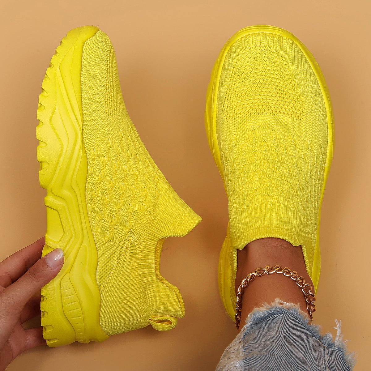 Orthopedische instapschoenen voor dames ademend flexibel comfortabel wandelen dagelijks gebruik loopschoenen | Sulvida