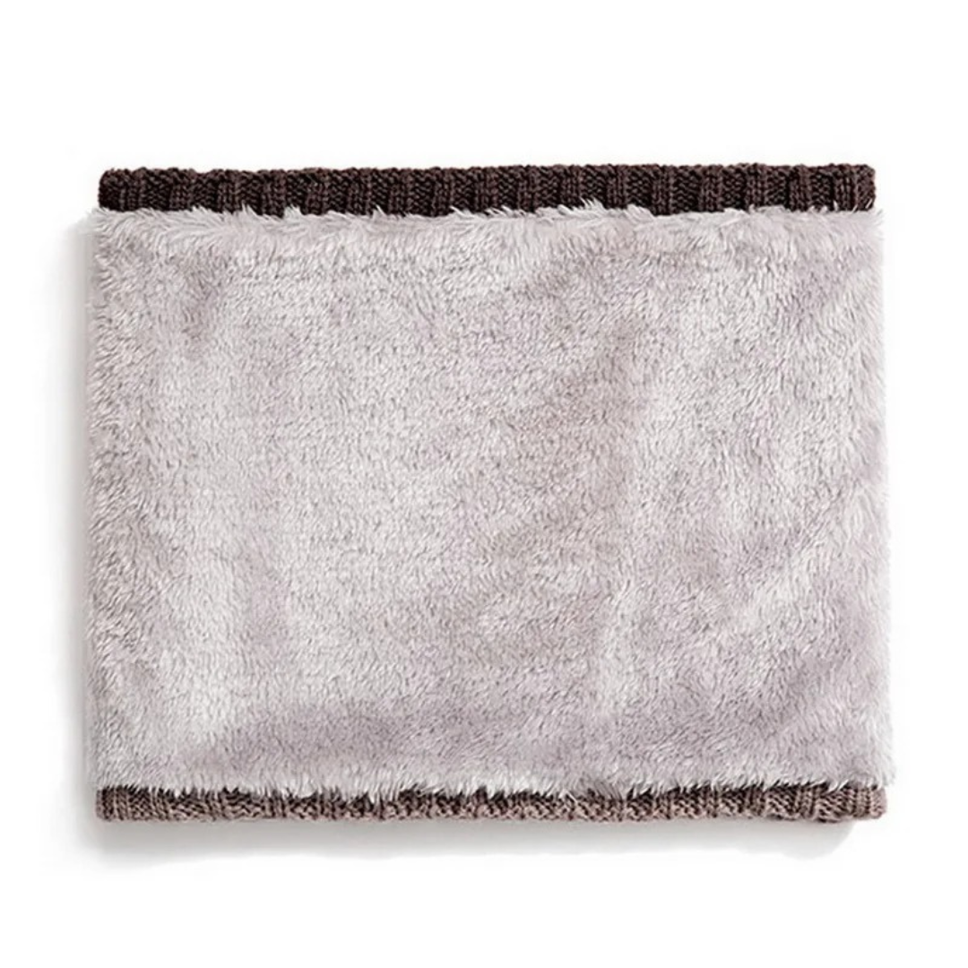 Gebreide Sjaal met Zachte Fleece Voering – Warme Colsjaal voor Herfst & Winter – Extra Hals Bescherming | Sulvida