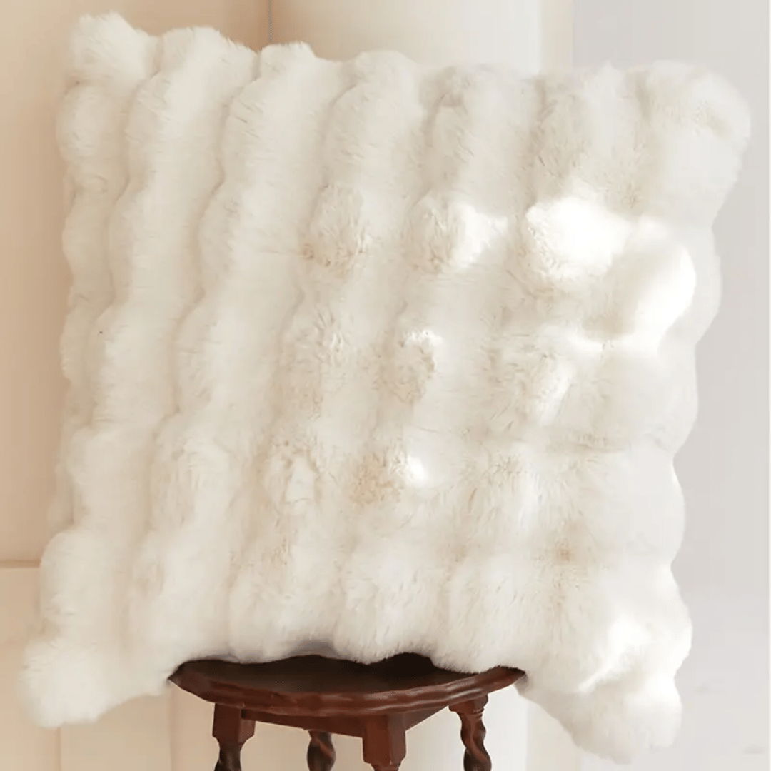Kussenhoezen Nimbus Touch - Zachte Pluche Nepbont Kussenslopen Luxe Sierkussens Handgemaakt 43×43 cm Woonkamer | Sulvida