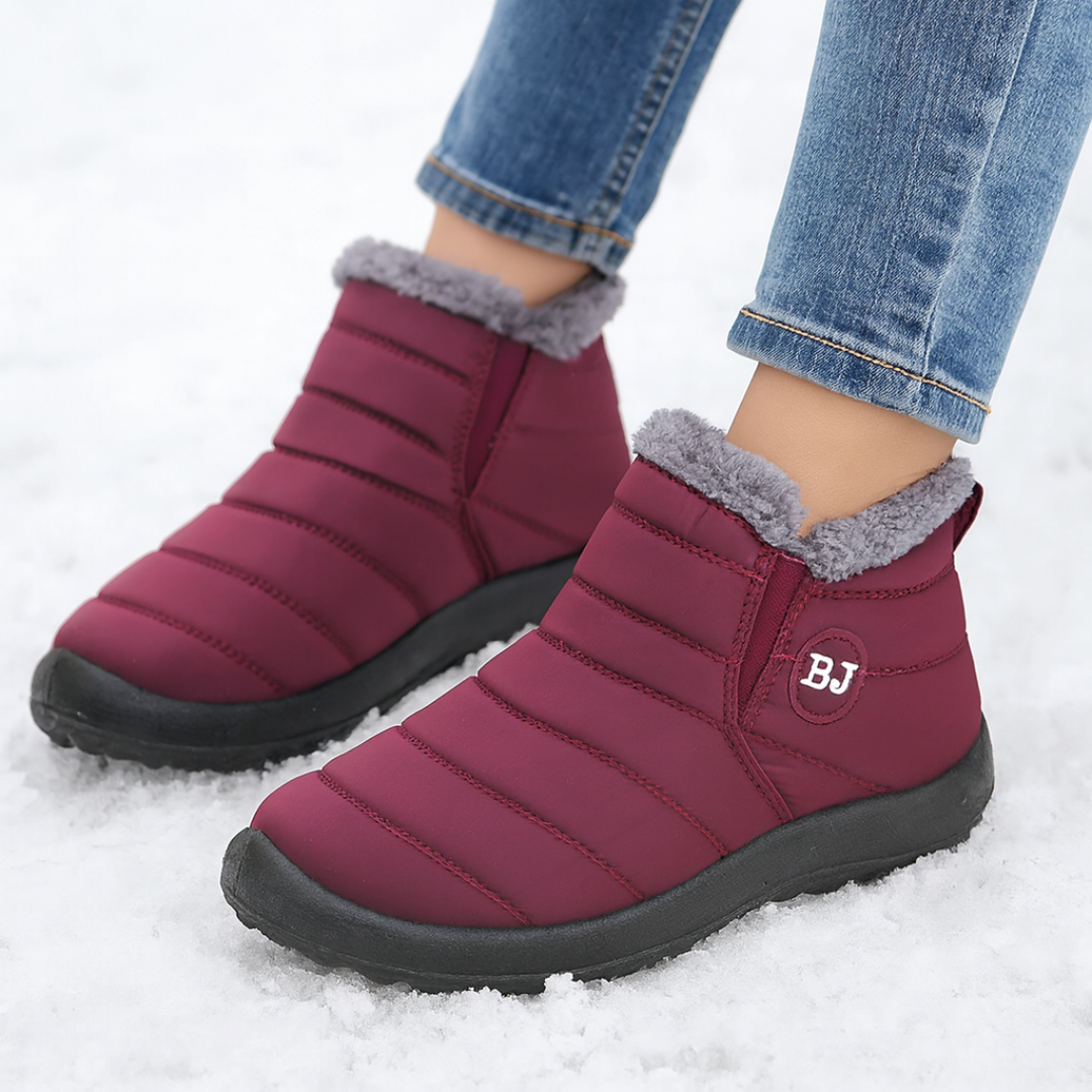 Waterdichte Dameslaarzen Winter Warm Gevoerd Platte Zool Comfortabel Wandelen Sneeuw Regen Outdoor Dames | Sulvida