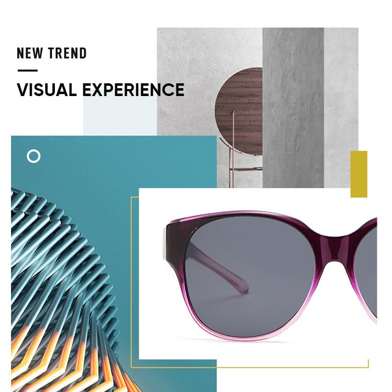 Overzetbril met Gepolariseerde Lenzen UV400 Cat-Eye Design – Pasbril over je Normale Bril | Sulvida