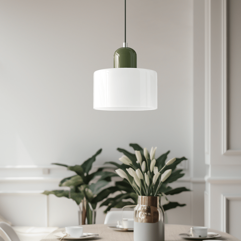 Glazen Hanglamp Bauhaus Design Goudkleurig Metaal E27 Fitting Eetkamer Woonkamer Verstelbaar Moderne Verlichting | Sulvida