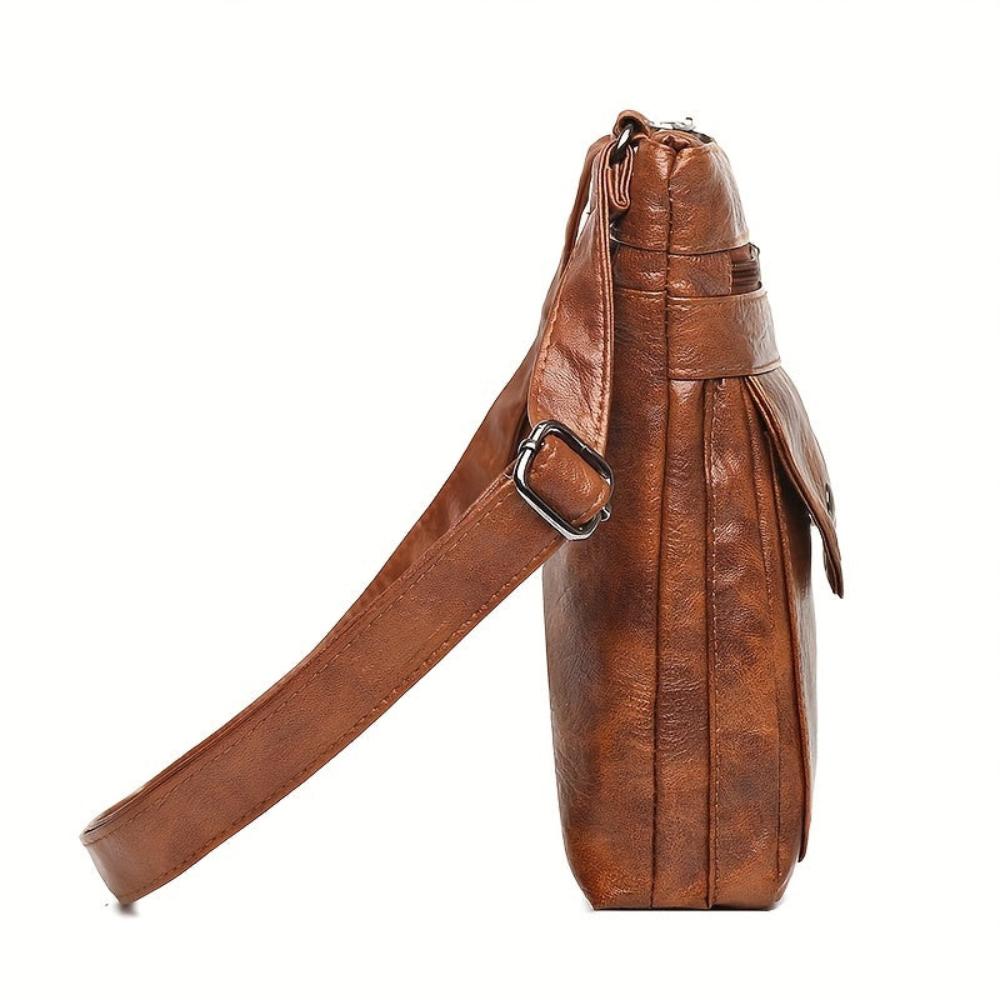 Vintage Crossbody Schoudertas Dames Retro Compacte Handtas Kunstleer Bruin Roze Zwart Dagelijks Gebruik | Sulvida