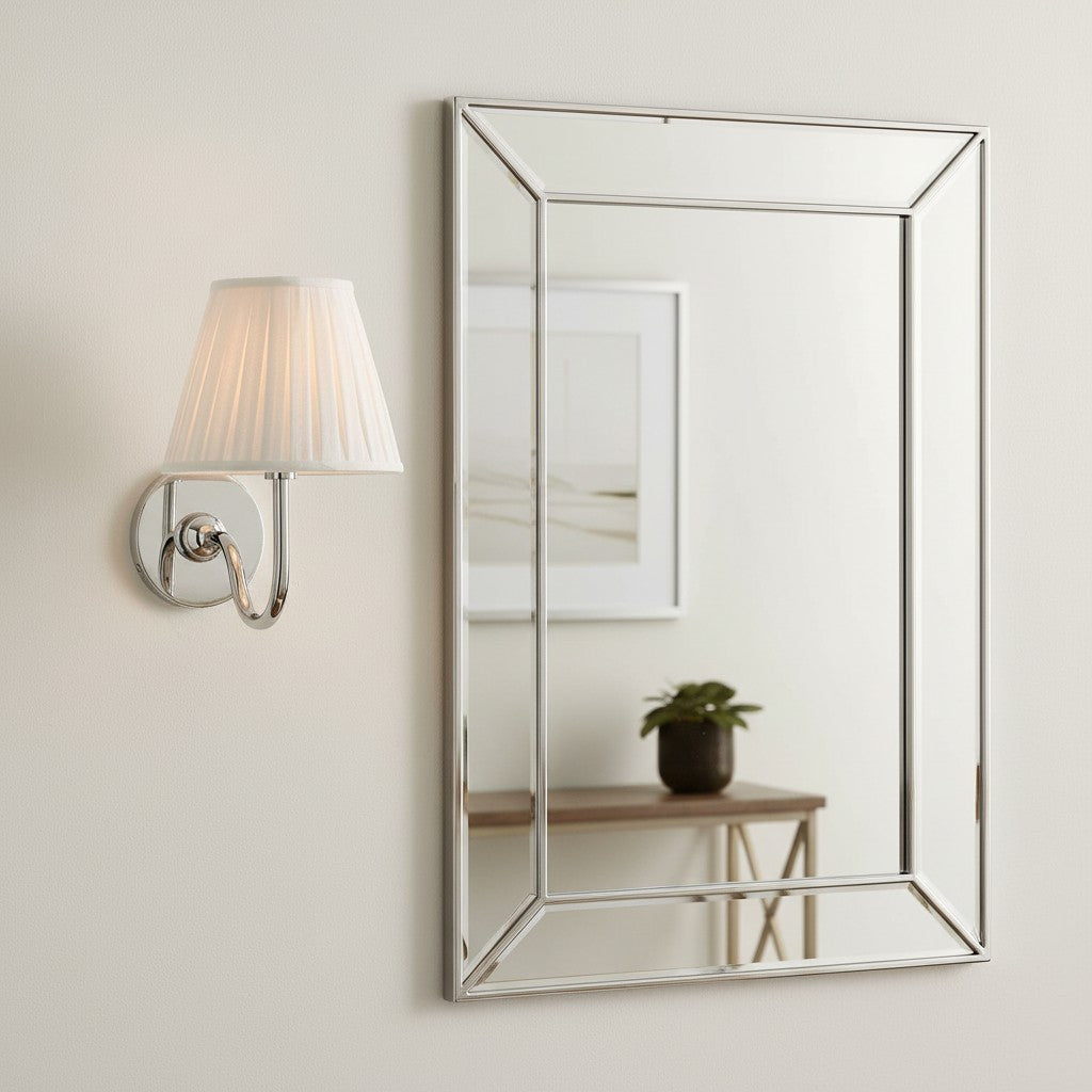 Wandlamp Linnen Kap Messing Armatuur Plissé of Glad Stof E12 Fitting Hardwired Decoratieve Verlichting | Sulvida