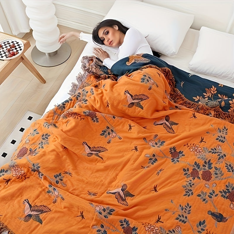 Plaid en coton Couverture d’été Multifonctionnelle Respirante Housse de canapé Couvre-lit Couverture de pique-nique Légère Fine | Sulvida