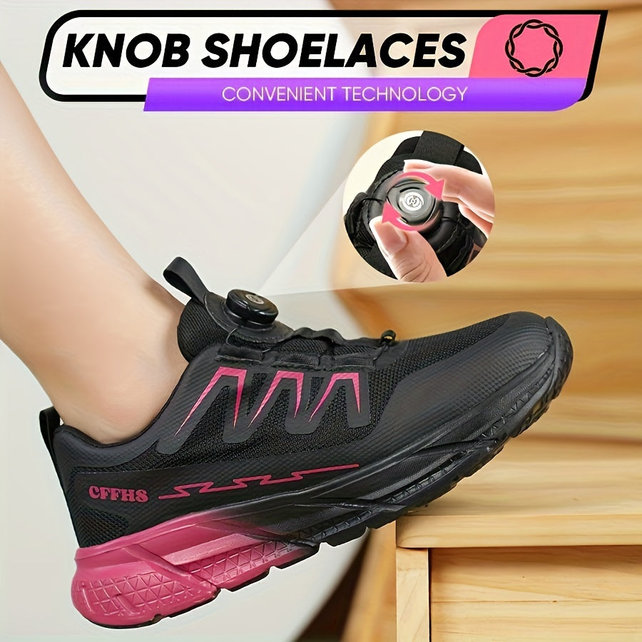 Werkschoenen Dames Veiligheid Lichtgewicht Stalen Neus Ademend Sportief Zwart Roze Blauw Geel Antislip | Sulvida