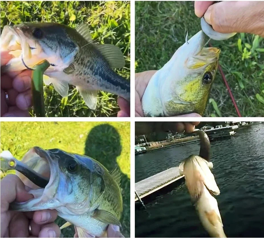 Flexibele kunstaas vislokaas set realistisch 5 stuks kunstmatige softbait hengelsport zoet zout water | Sulvida