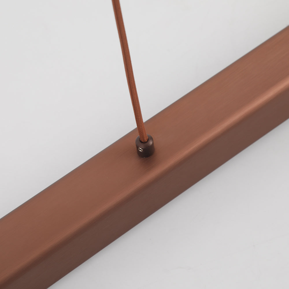 Moderne LED Hanglamp Lineair Design Zwart Bruin Dimbaar Eettafel Woonkamer Metaal Acryl 80-150cm Eetkamer | Sulvida