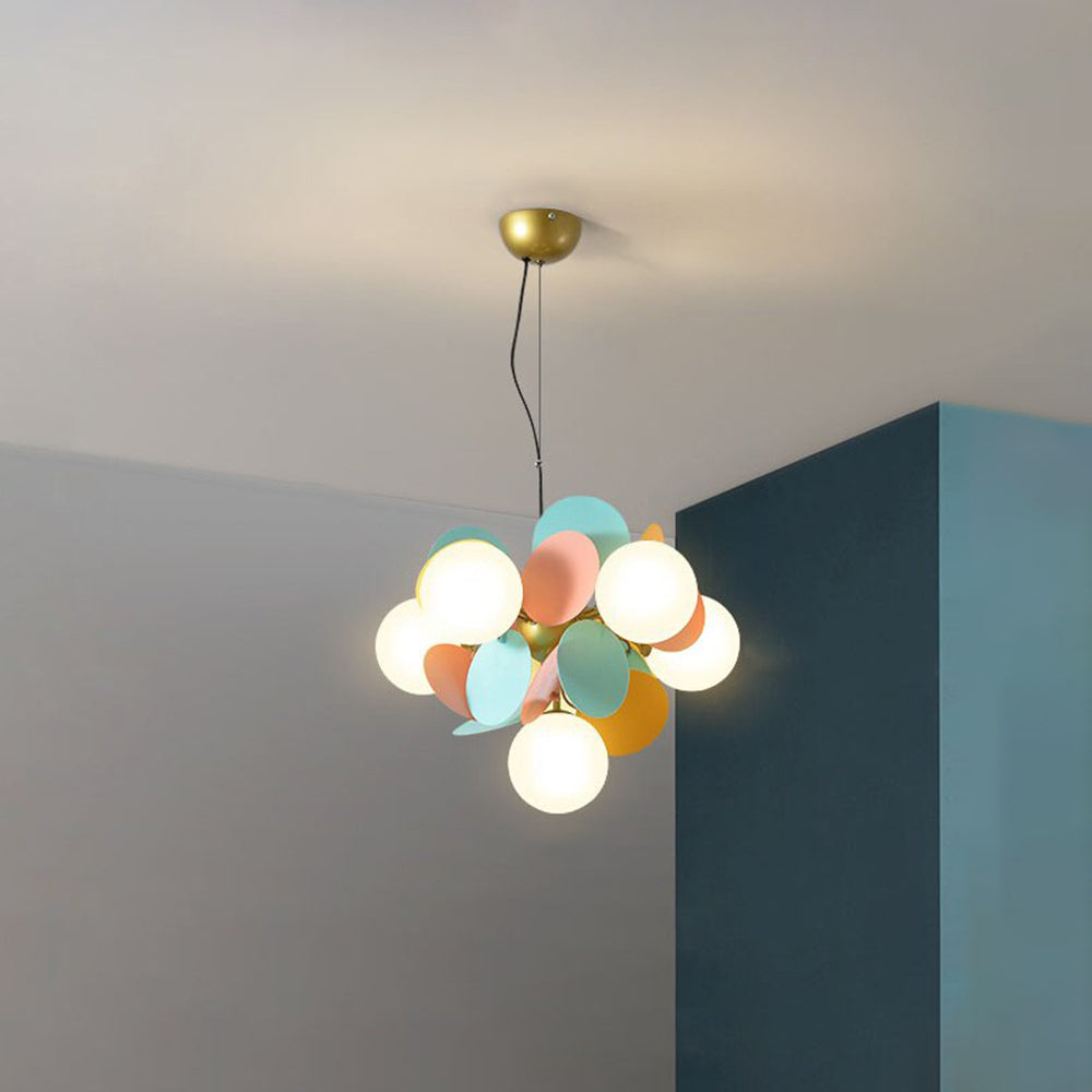 Glazen Bloementak Kroonluchter met G9 LED en Dimfuncties Acryl en Glas Plafondlamp Woonkamer Eetkamer | Sulvida