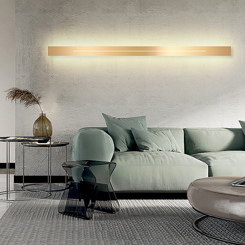 LED Wandlamp Modern Lineair Design Zwart Goud Acryl Metaal Slaapkamer Woonkamer Dimbaar 60-200cm Elegant | Sulvida