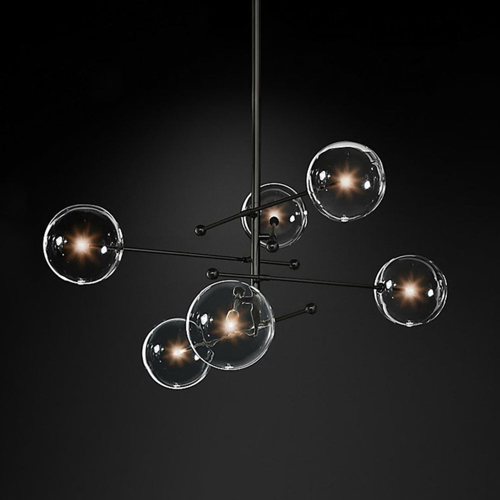 Hanglampen met Glazen Bollen Goud 6 of 8 Lichtpunten LED Inclusief Woonkamer Slaapkamer Eetkamer Design | Sulvida