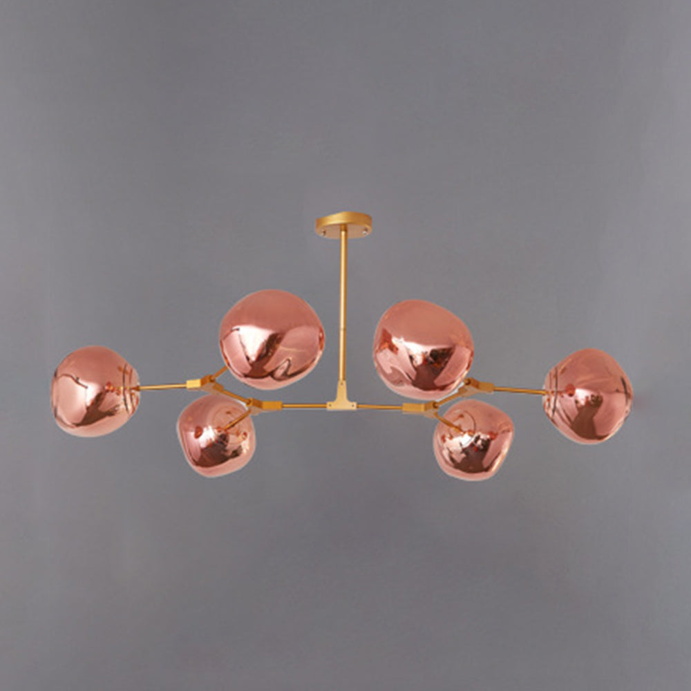 Glazen Bol Hanglamp Set 3 6 8 Lampen Goud Chroom Roségoud Eetkamer Woonkamer Modern Design E27 LED Sfeerverlichting | Sulvida