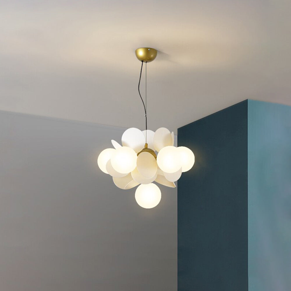Glazen Bloementak Kroonluchter met G9 LED en Dimfuncties Acryl en Glas Plafondlamp Woonkamer Eetkamer | Sulvida